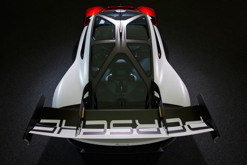 Porsche Mission R Heck von oben