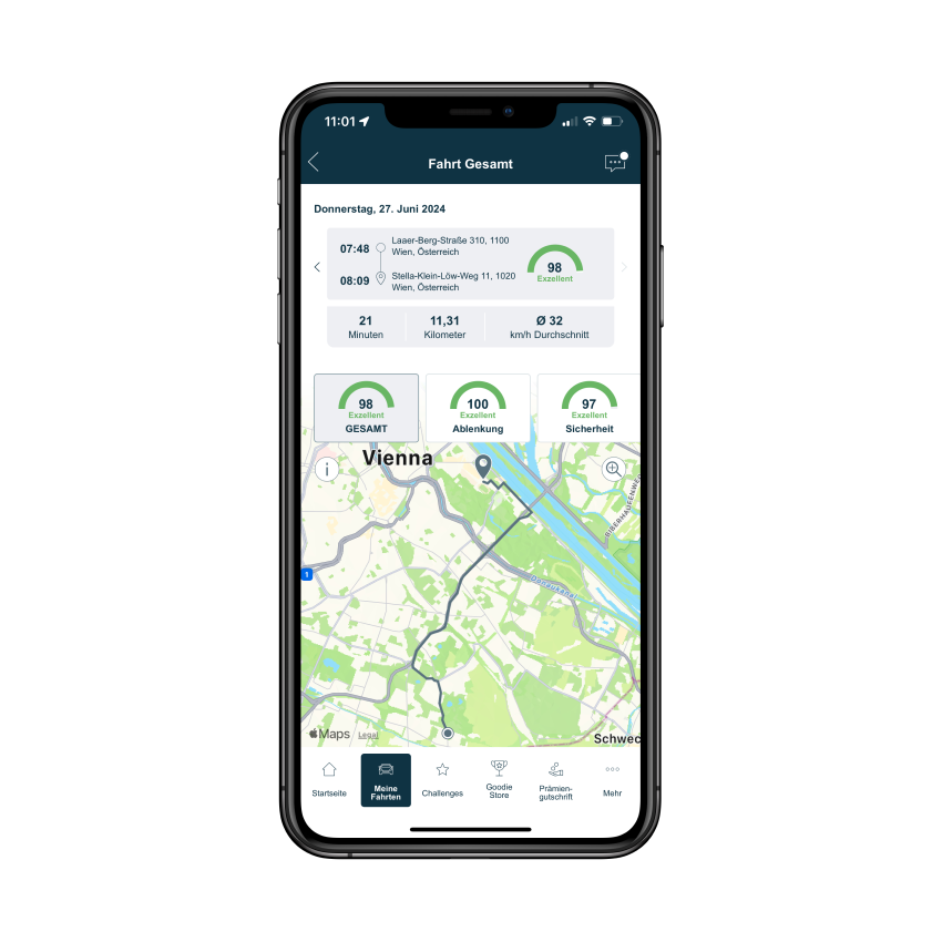 Handy mit Smart Driver App
