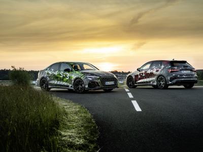Audi RS3 Fahrdynamik Limo Front und Sportback Heck