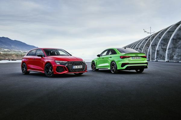 Audi RS 3 Sportback Front und Audi RS 3 Limousine Heck